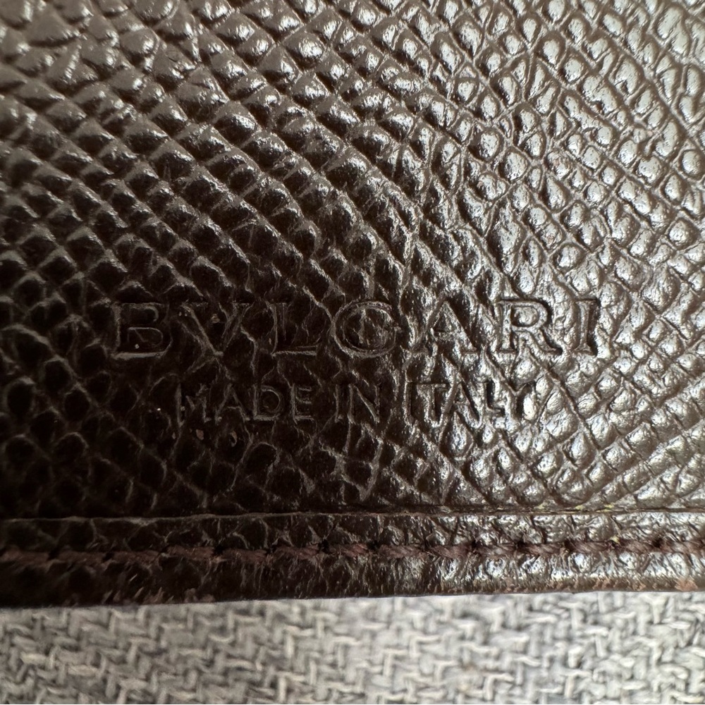 BVLGARI 6-Hook Key Holder – Brown Grained Leather – Made in Italy - Picture 7 of 14